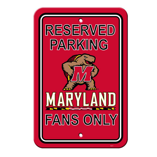 Maryland Terrapins Reserved Parking Sign 12x18 Plastic - ToylandEU