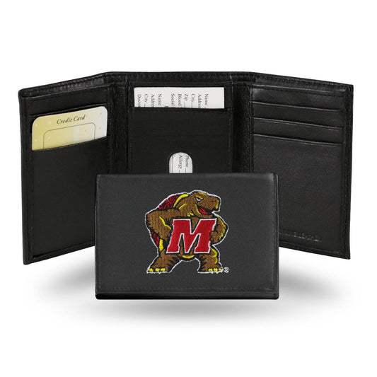 Maryland Terrapins Trifold Leather Wallet Embroidered - ToylandEU