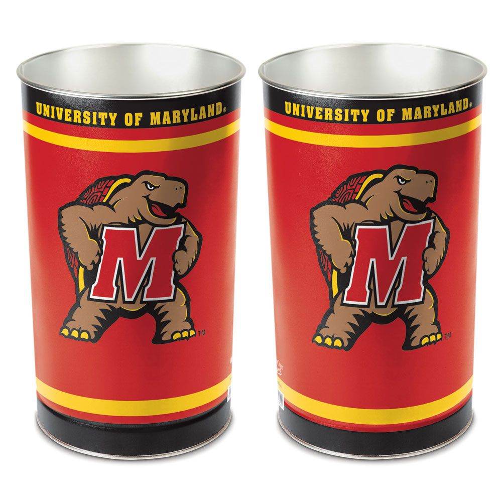 Maryland Terrapins Wastebasket 15 Inch Metal Office Decor - ToylandEU