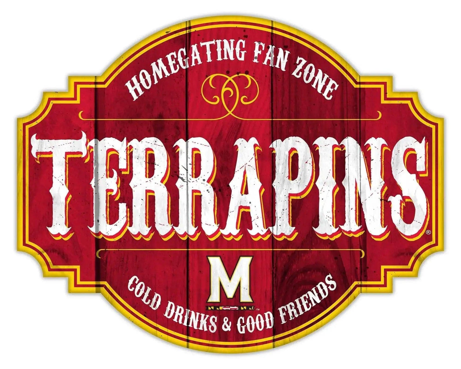  Maryland Terrapins Wood Sign 12 Inch Homegating Tavern -  ToylandEU™