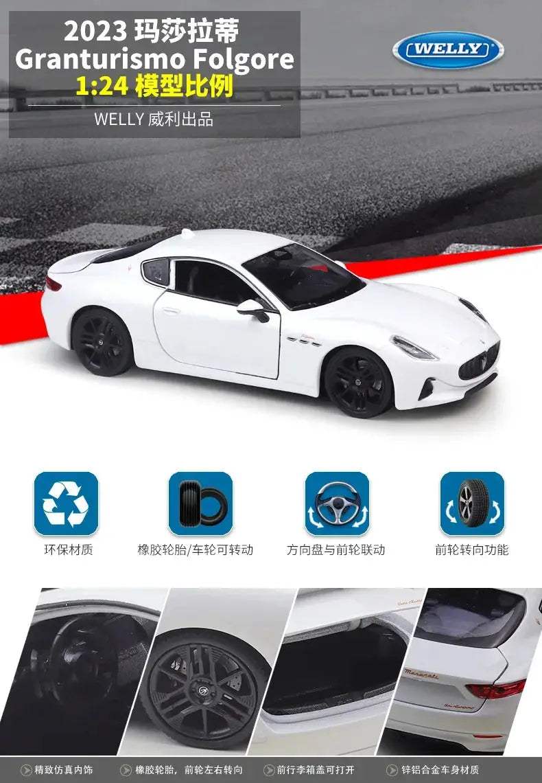 Maserati Granturismo Folgore Diecast Alloy Car Model Display - ToylandEU
