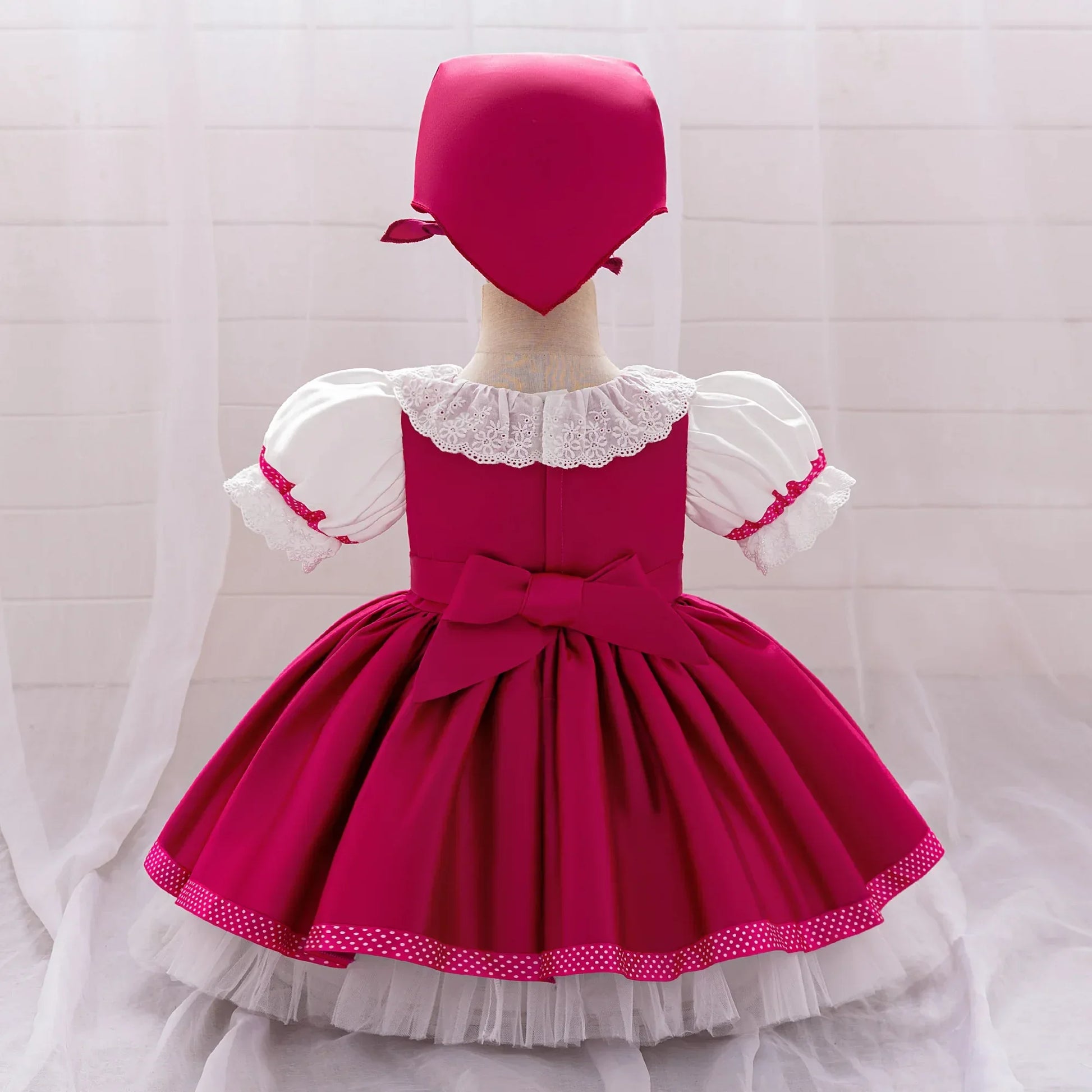 Masha And Bear Maid Costume With Bow For Baby Girls Party - ToylandEU