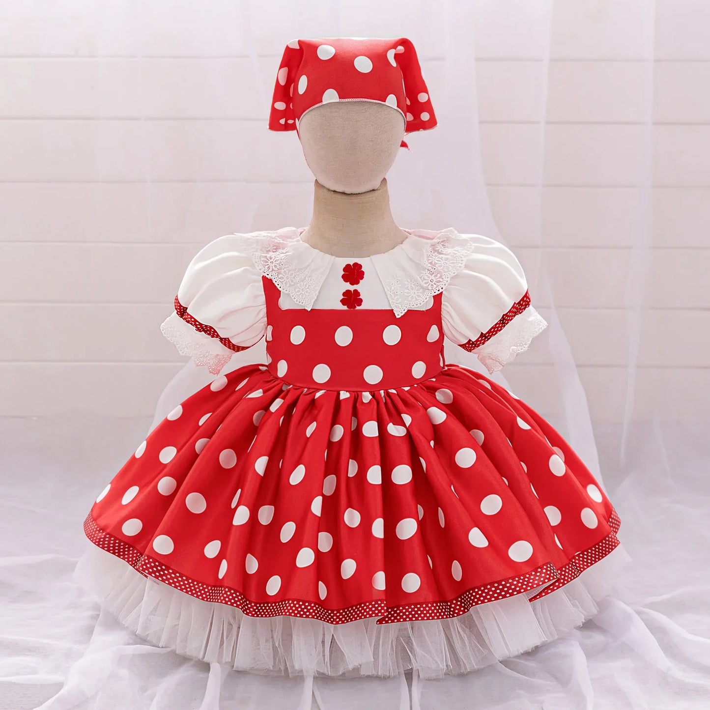 Masha And Bear Maid Costume With Bow For Baby Girls Party - ToylandEU
