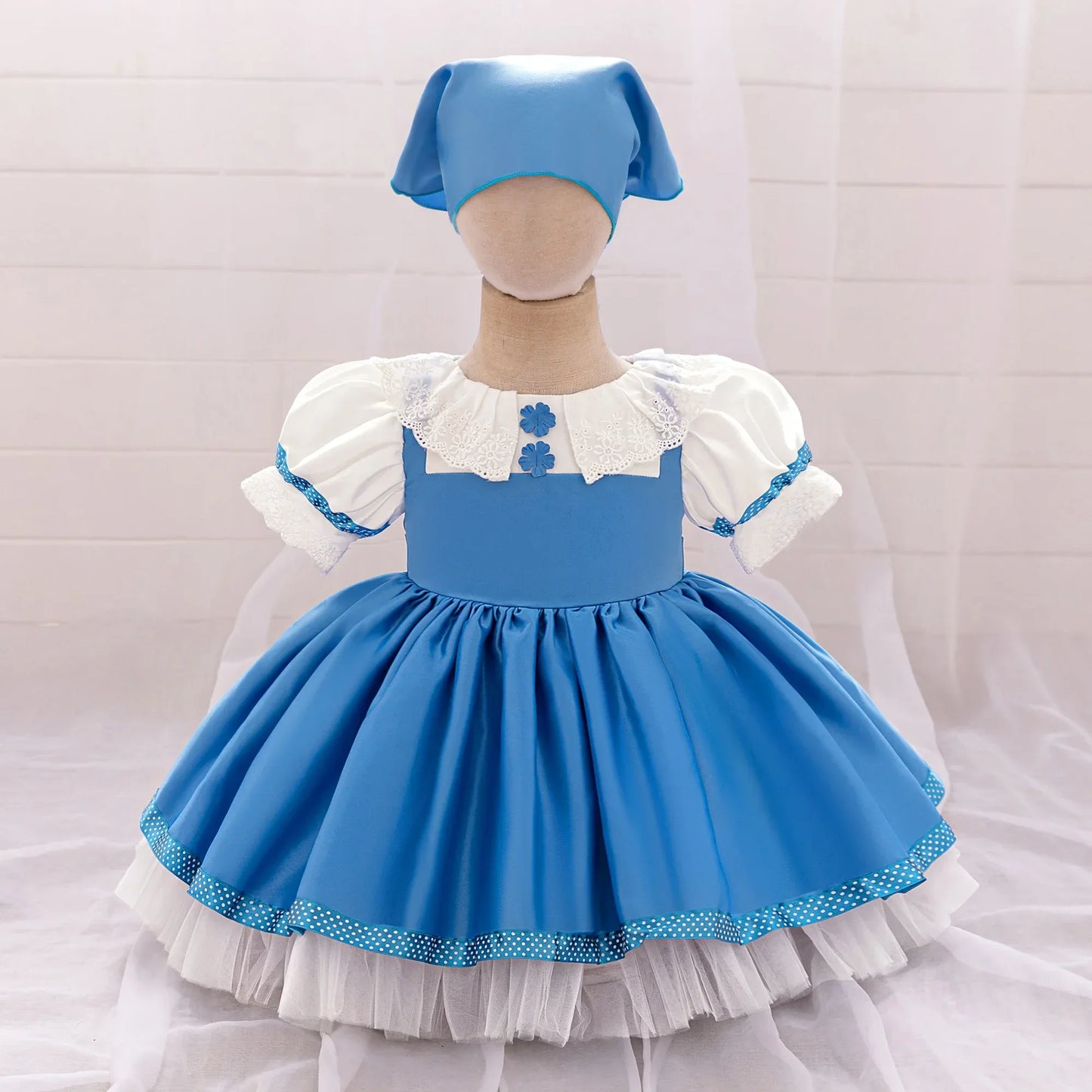 Masha And Bear Maid Costume With Bow For Baby Girls Party - ToylandEU