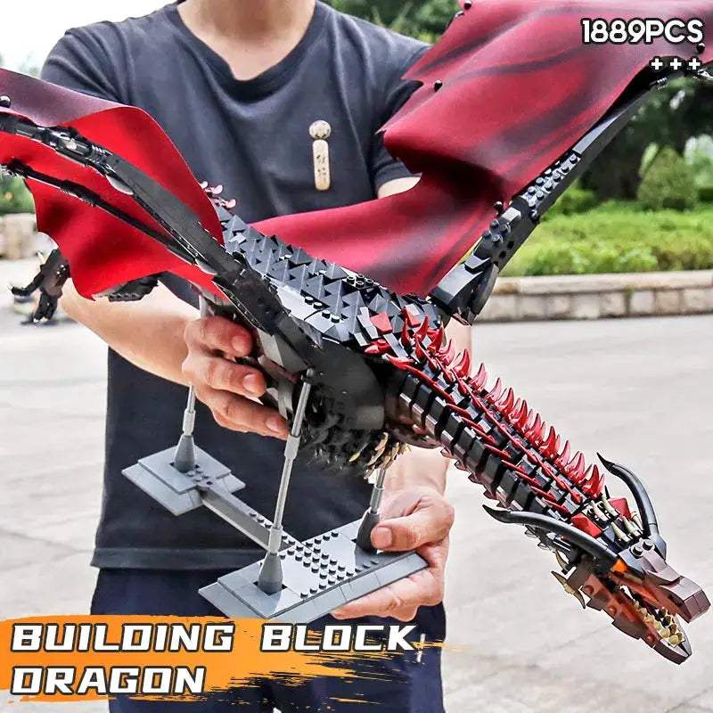 Massive 1889 Piece MOC Dragon Building Blocks Set LEGO Compatible - ToylandEU