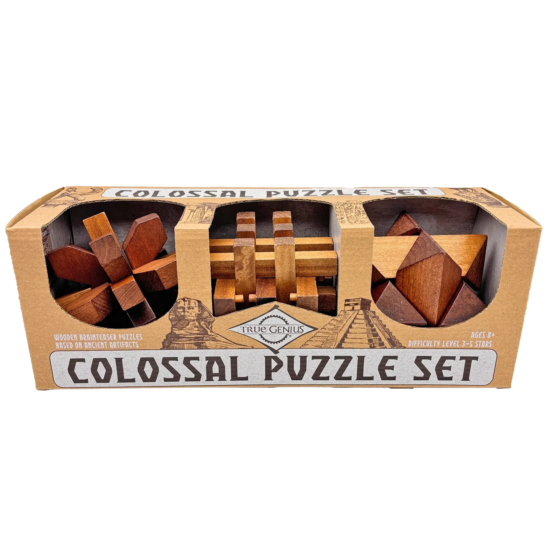 Massive Wooden Puzzle Set for Brain Teasers and Decor - ToylandEU