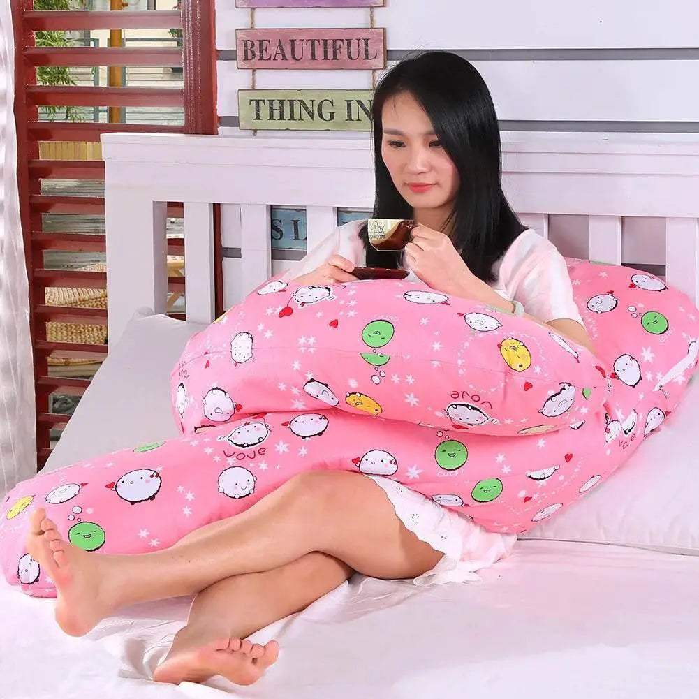 Maternity Pillowcase Pure Cotton Printing Cushion Cover U-Typ for Pregnant Women - ToylandEU