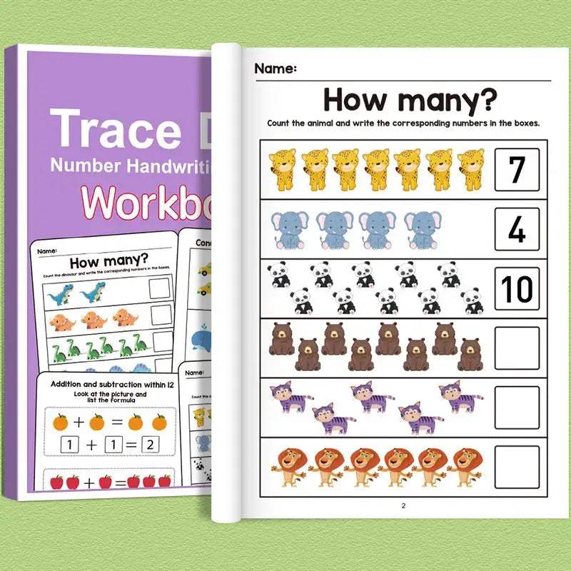 Math Exercise Book For Kids 3 To 8 Strengthens Logic - ToylandEU