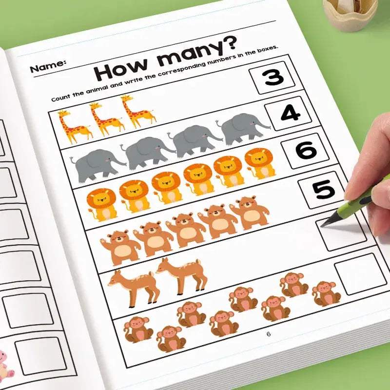 Math Exercise Book For Kids 3 To 8 Strengthens Logic - ToylandEU