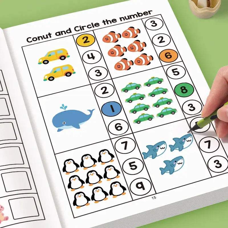 Math Exercise Book For Kids 3 To 8 Strengthens Logic - ToylandEU
