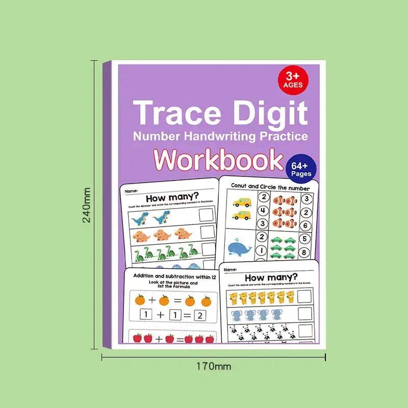 Math Exercise Book For Kids 3 To 8 Strengthens Logic - ToylandEU
