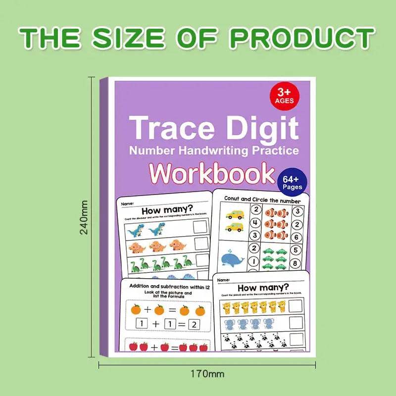 Math Exercise Book For Kids 3 To 8 Strengthens Logic - ToylandEU