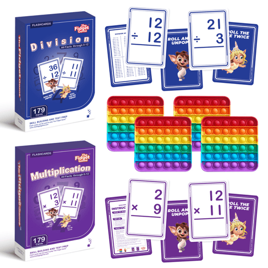 Math Flash Cards | Multiplication And Division | Ages 7 To 8 | Grades 2 To 4