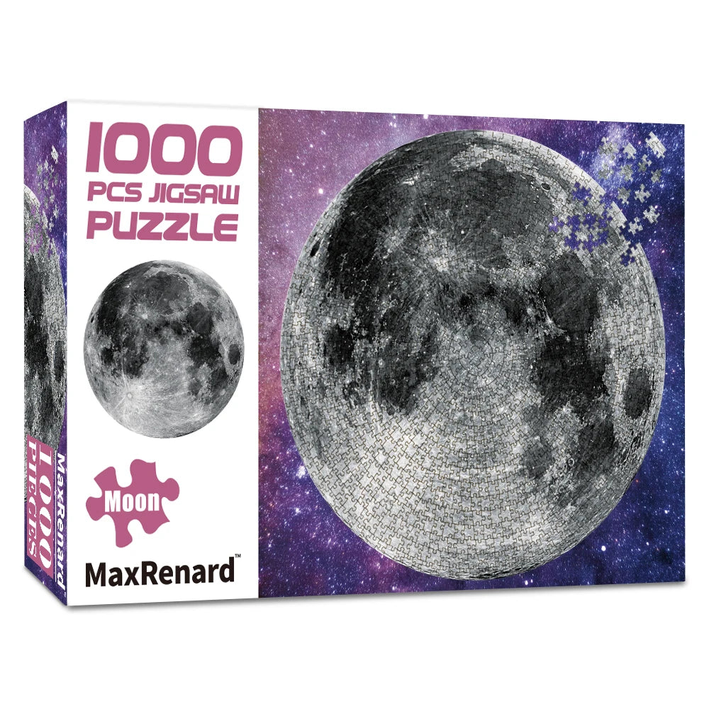 MaxRenard 1000-Piece Horoscope Jigsaw Puzzle - The Moon, 26.97" Round Puzzle for Home Wall Decoration, Perfect for Adults 14+ - ToylandEU