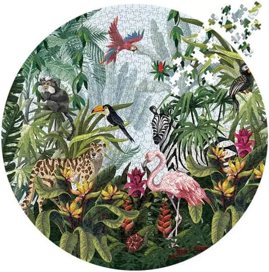 MaxRenard 1000-Piece Round Jigsaw Puzzle for Adults - Animal Party Design, 26.97” Diameter, Perfect Home Decoration Toy - ToylandEU