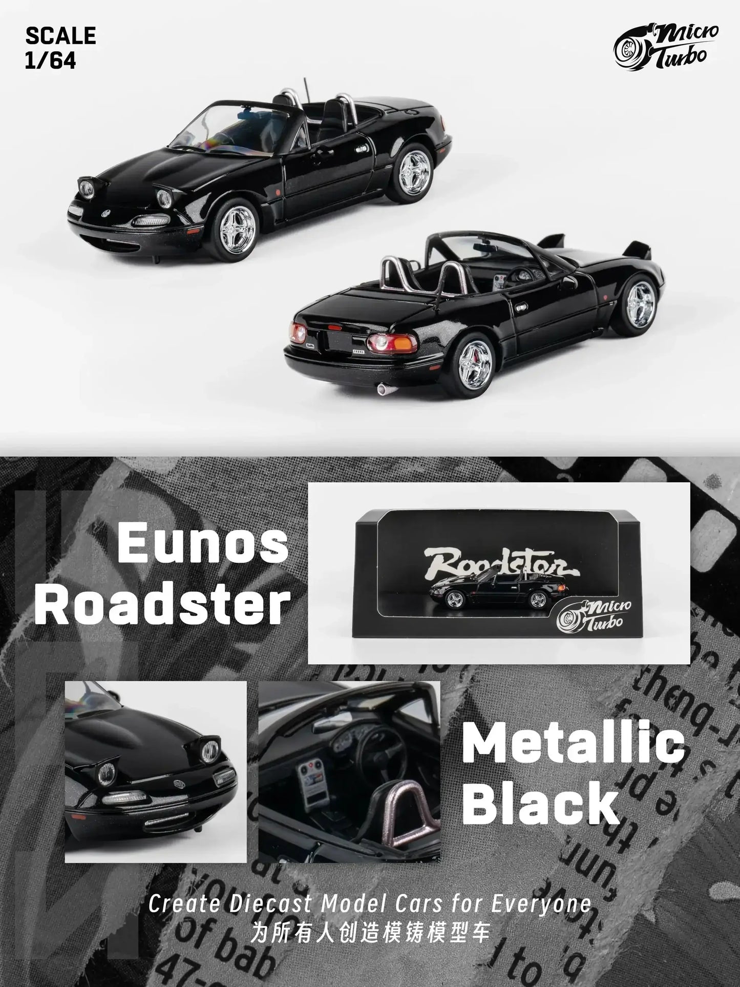 Mazda Miata Micro Turbo Eunos Roadster Diecast Model - ToylandEU