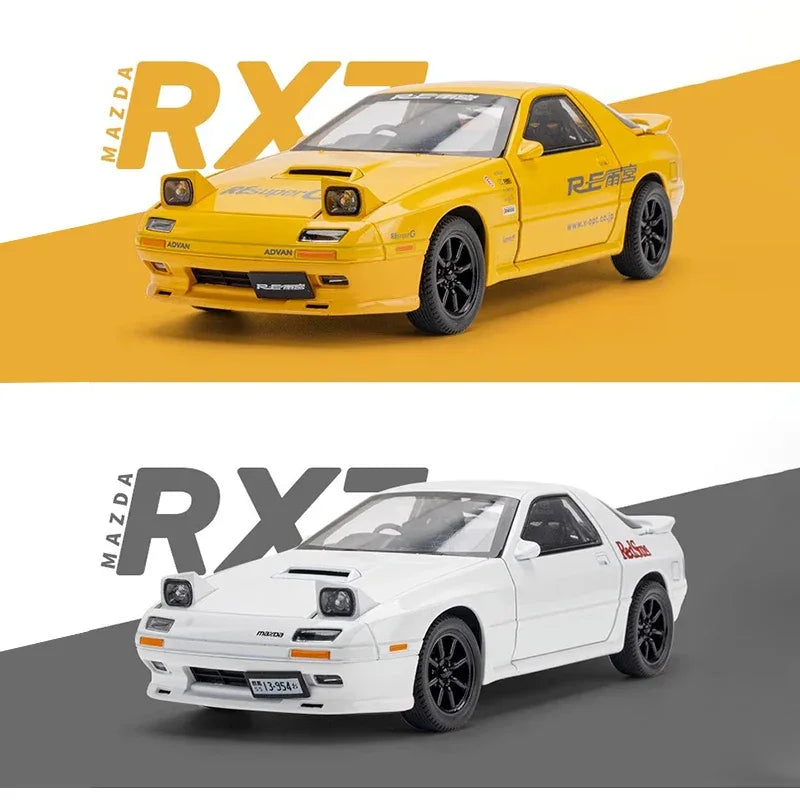Mazda RX7 Diecast Alloy Model Car Sound and Light for Adults - ToylandEU