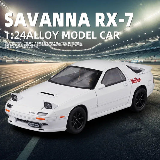 Mazda RX7 Diecast Alloy Model Car Sound and Light for Adults - ToylandEU