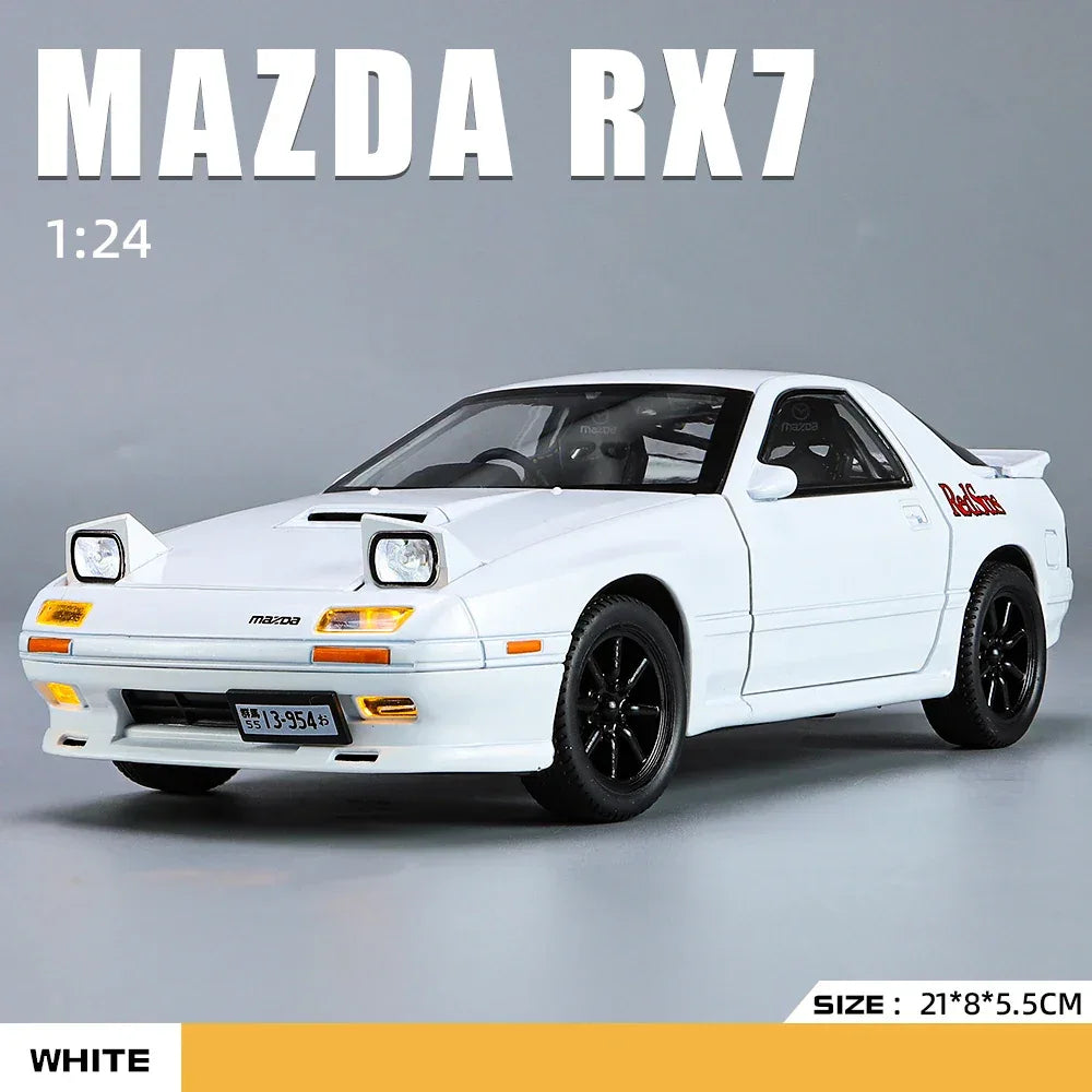 Mazda RX7 Diecast Alloy Model Car Sound and Light for Adults - ToylandEU