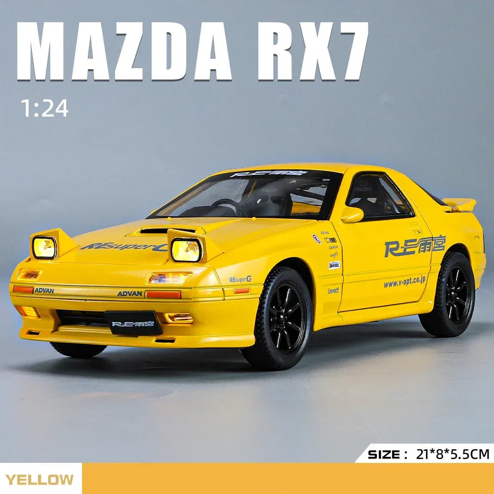 Mazda RX7 Diecast Alloy Model Car Sound and Light for Adults - ToylandEU