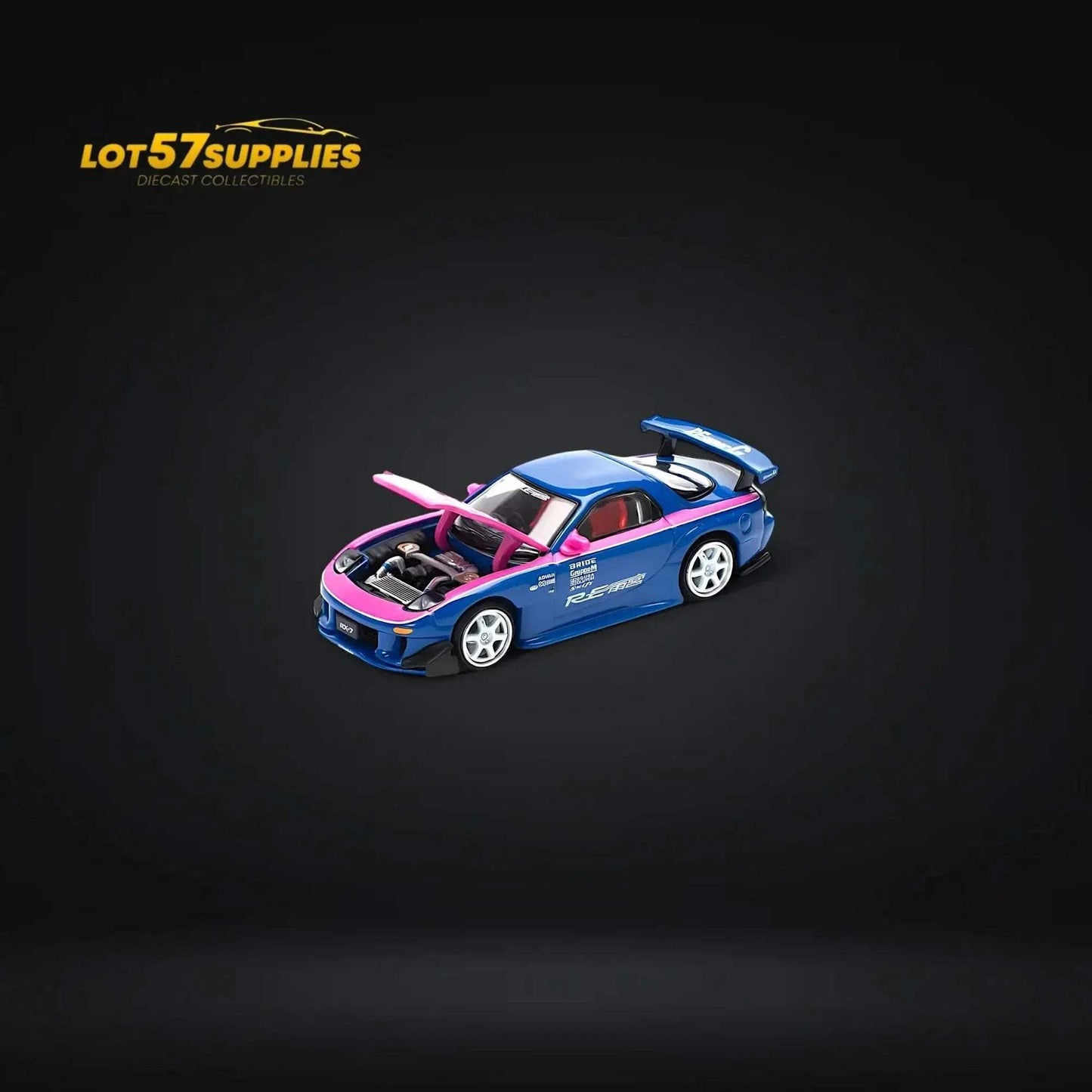 Mazda RX7 Diecast RE Amemiya Limited Edition Blue Pink - ToylandEU