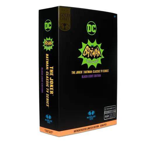 McFarlane Toys DC Retro The Joker Batman: Classic TV Series Black Light Gold Label 6-Inch Action Figure - Entertainment Earth Exclusive - ToyShnip