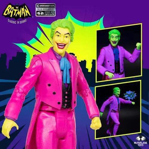 McFarlane Toys DC Retro The Joker Batman: Classic TV Series Black Light Gold Label 6-Inch Action Figure - Entertainment Earth Exclusive - ToyShnip