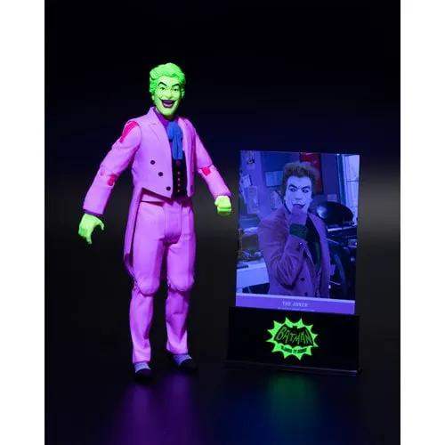 McFarlane Toys DC Retro The Joker Batman: Classic TV Series Black Light Gold Label 6-Inch Action Figure - Entertainment Earth Exclusive - ToyShnip