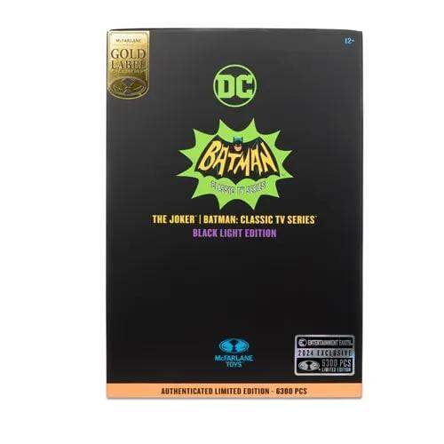 McFarlane Toys DC Retro The Joker Batman: Classic TV Series Black Light Gold Label 6-Inch Action Figure - Entertainment Earth Exclusive - ToyShnip