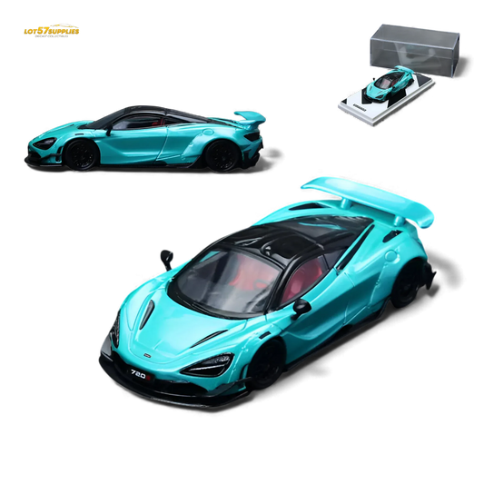 McLaren 720S Diecast Model 1 64 Scale Cyan Blue Preorder - ToylandEU