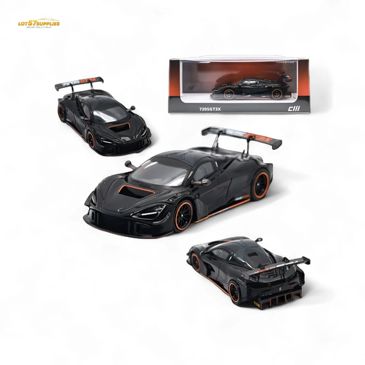 McLaren 720S GT3X Diecast Collectible 1:64 Black Finish - ToylandEU