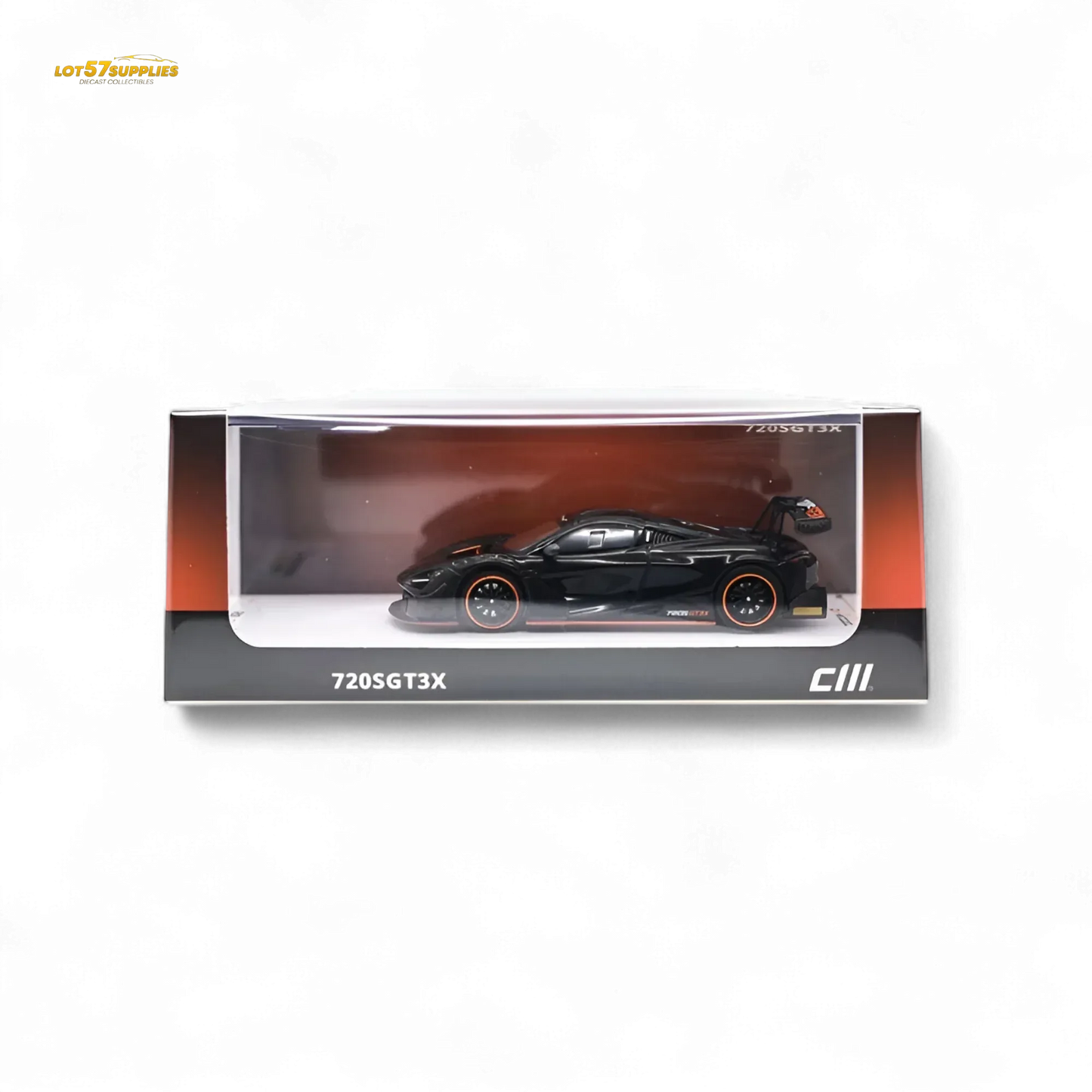 McLaren 720S GT3X Diecast Collectible 1:64 Black Finish - ToylandEU