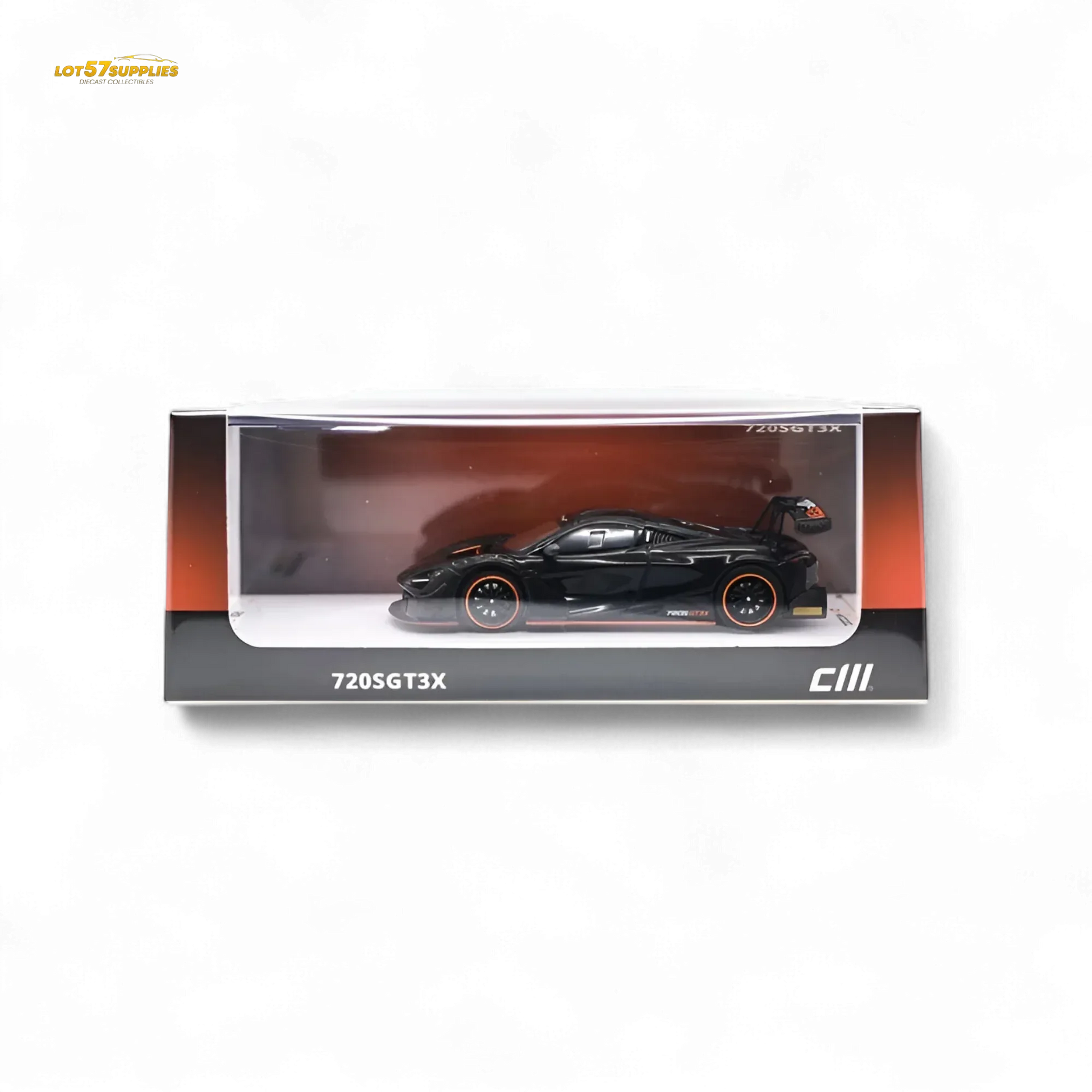 McLaren 720S GT3X Diecast Collectible 1:64 Black Finish - ToylandEU