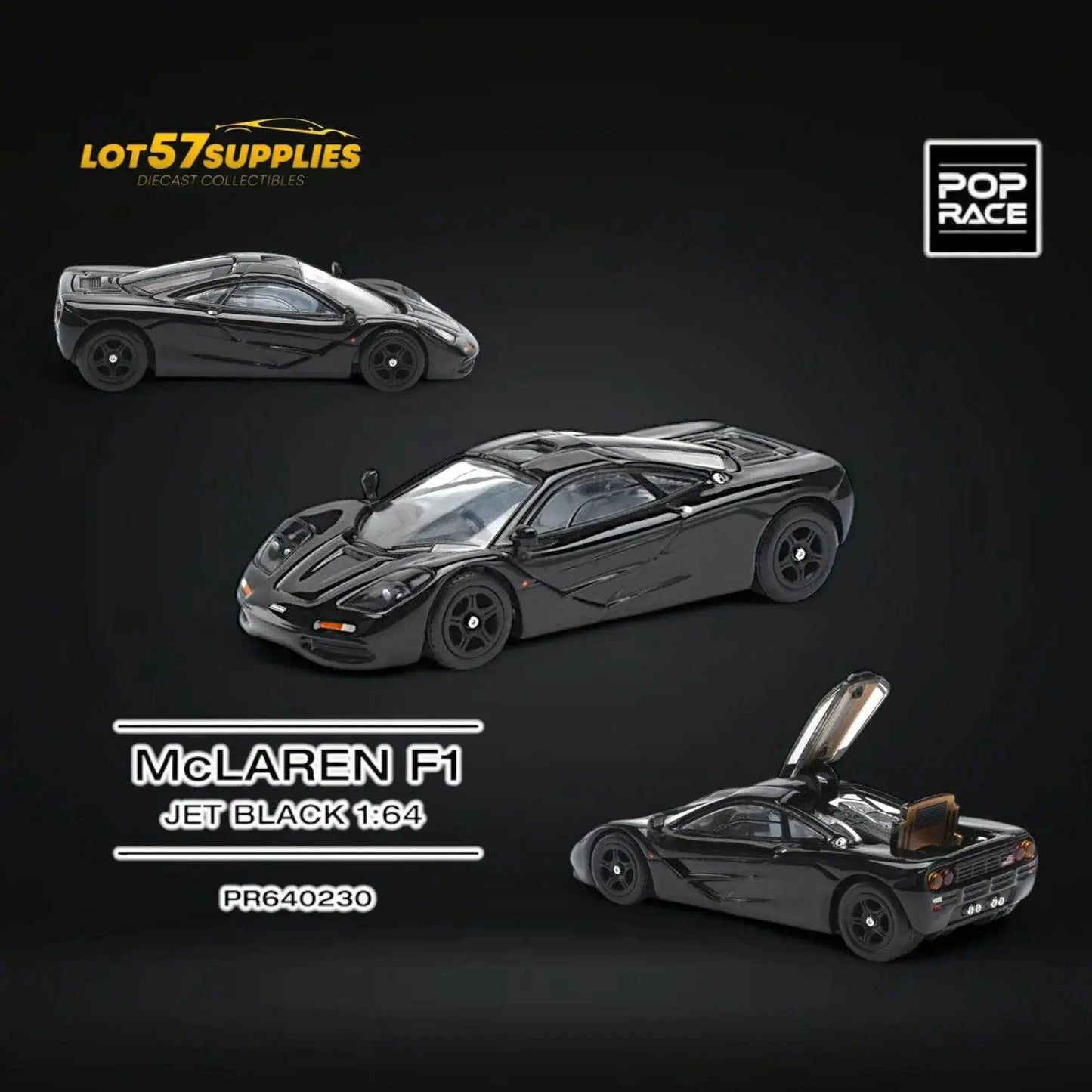  McLaren F1 Diecast Car 1 64 Scale Jet Black Limited -  ToylandEU™