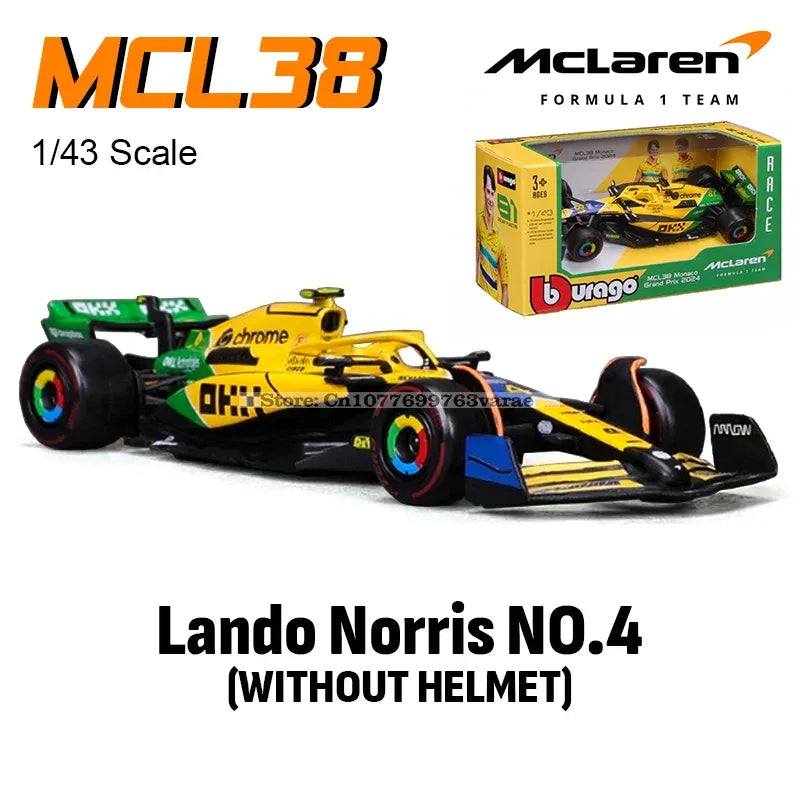 McLaren F1 Diecast Car Monaco Grand Prix Model Collectible - ToylandEU