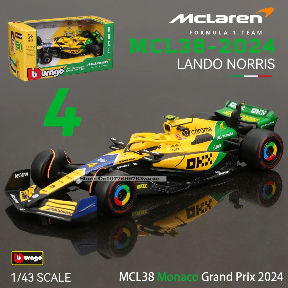 McLaren F1 Diecast Car Monaco Grand Prix Model Collectible - ToylandEU
