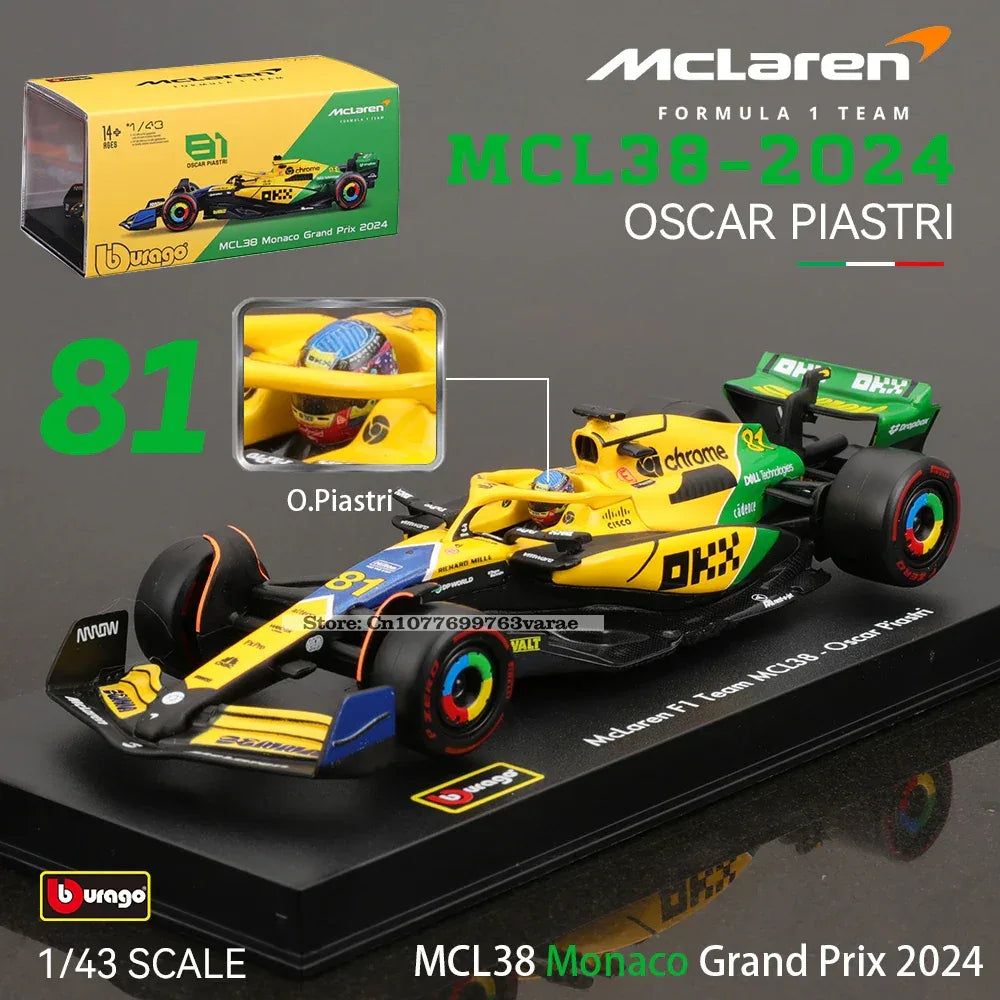 McLaren F1 Diecast Car Monaco Grand Prix Model Collectible - ToylandEU