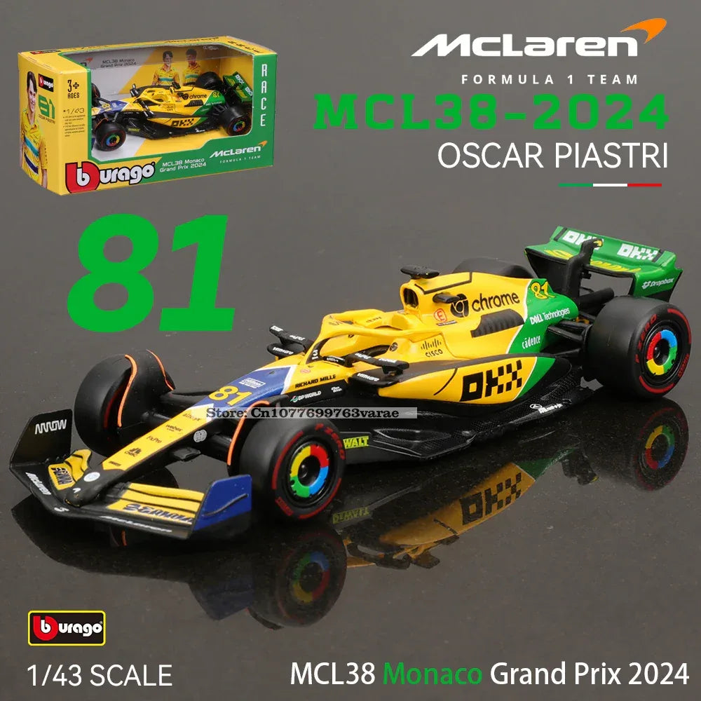 McLaren F1 Diecast Car Monaco Grand Prix Model Collectible - ToylandEU