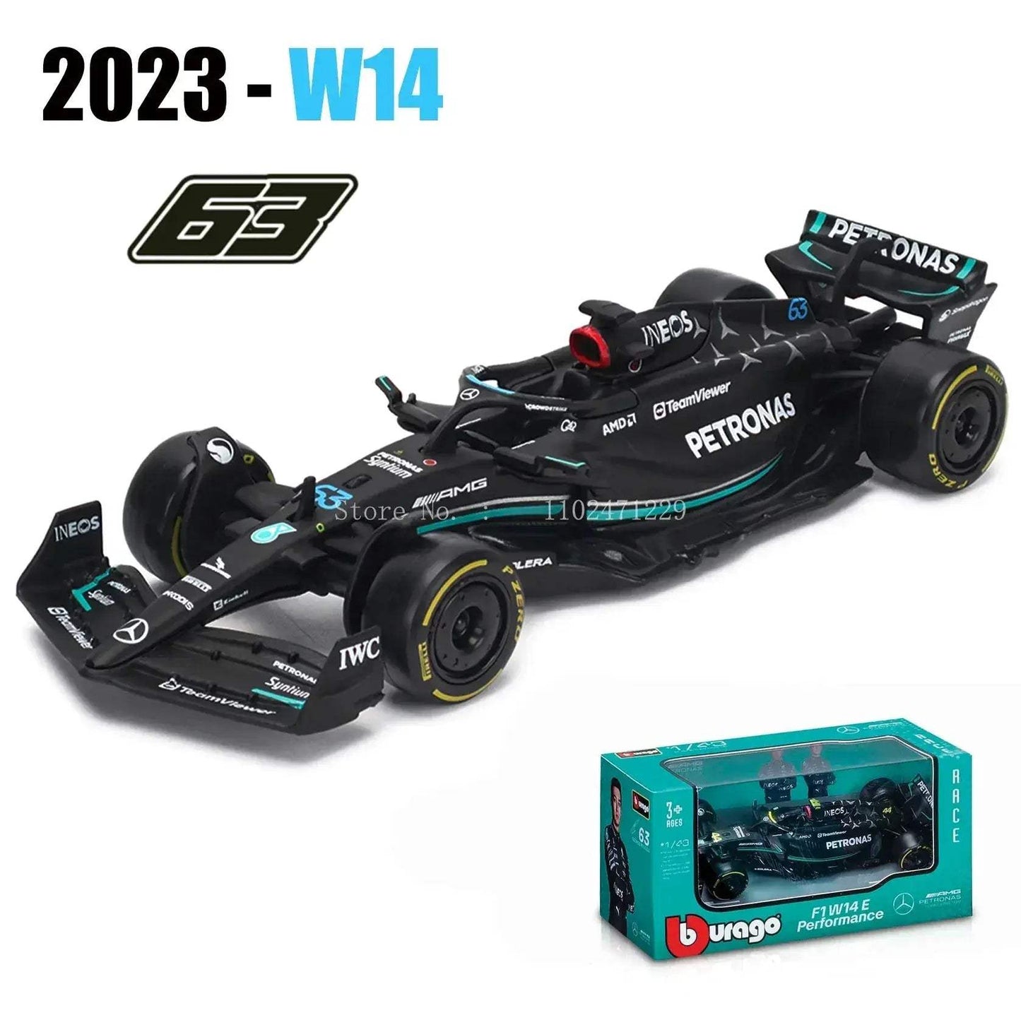McLaren F1 MCL60 Diecast Model 1 43 Scale Collectible - ToylandEU