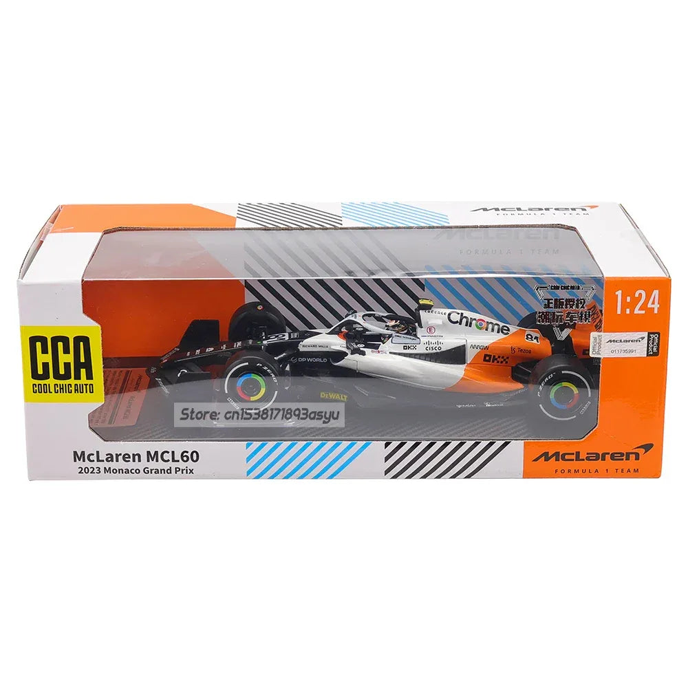 McLaren MCL60 Diecast Model Car Limited White Monaco Edition - ToylandEU