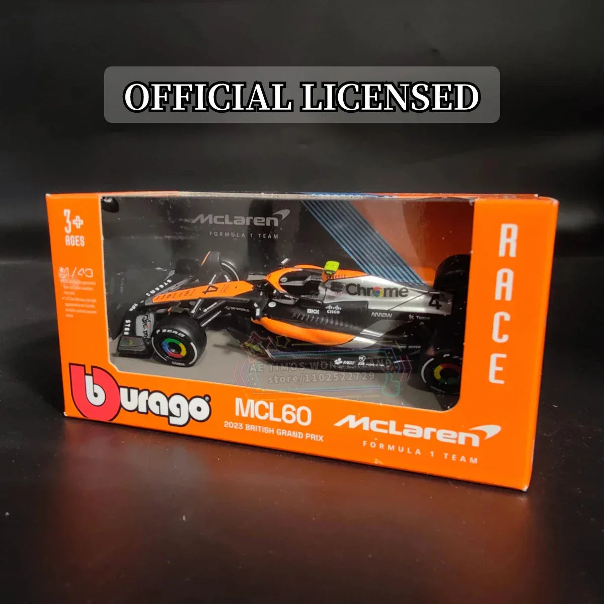 McLaren MCL60 F1 Diecast Model 1:43 Scale With Signature Display - ToylandEU
