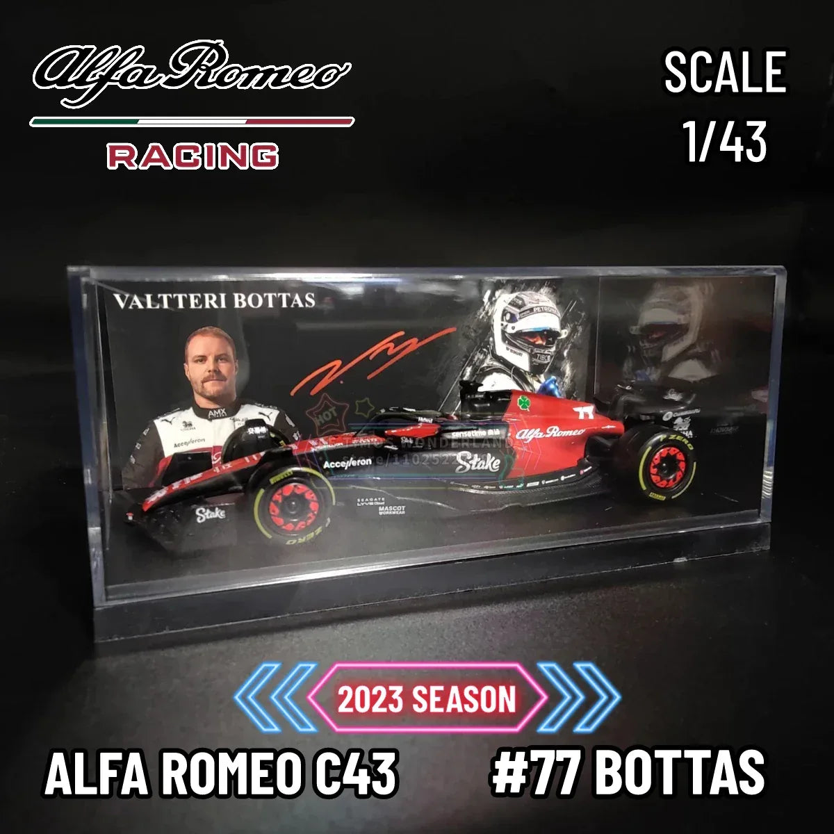 McLaren MCL60 F1 Diecast Model 1:43 Scale With Signature Display - ToylandEU