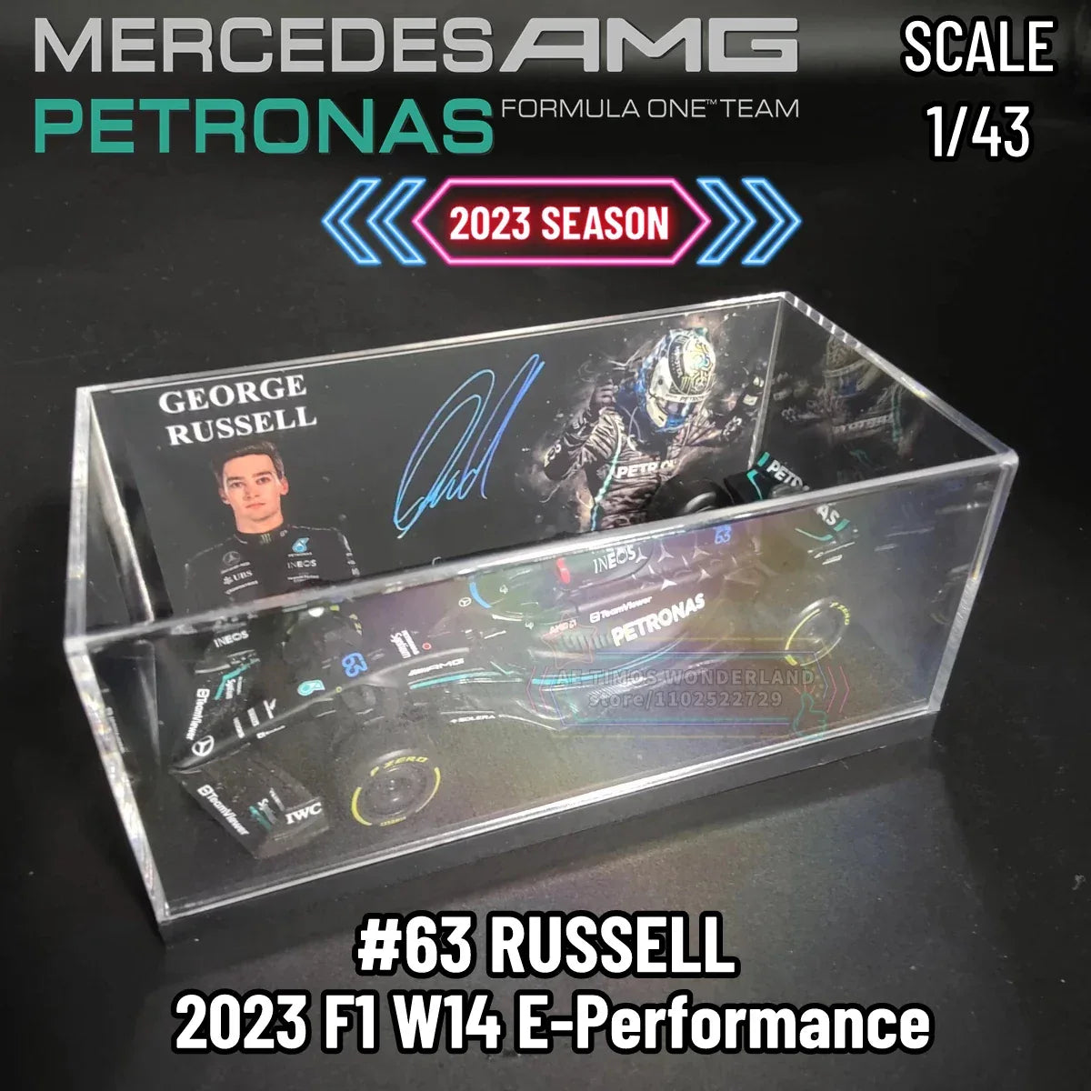 McLaren MCL60 F1 Diecast Model 1:43 Scale With Signature Display - ToylandEU