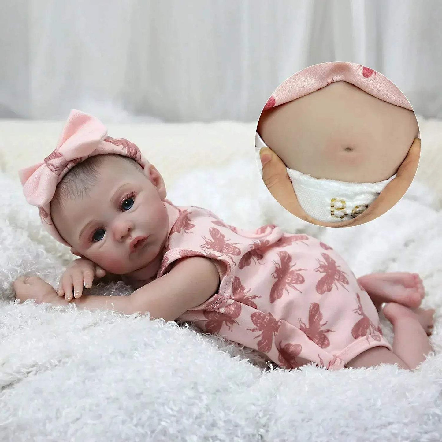 Meadow Baby Girl Reborn Doll 45cm Lifelike Vinyl Art Toy - ToylandEU