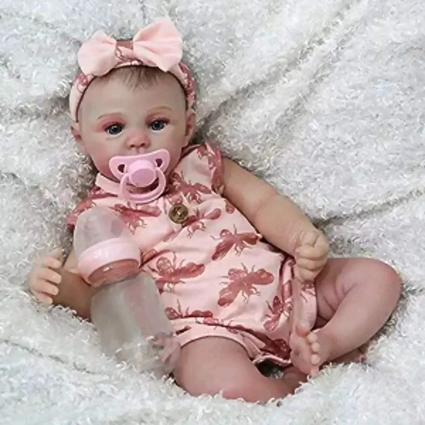 Meadow Baby Girl Reborn Doll 45cm Lifelike Vinyl Art Toy - ToylandEU