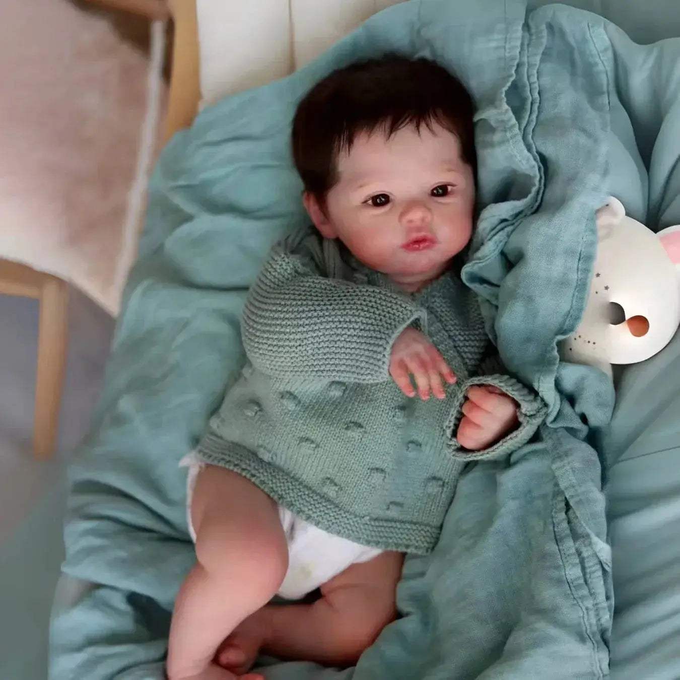 Meadow Bebe 45cm Lifelike Reborn Doll With Rooted Hair - ToylandEU