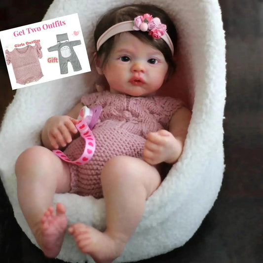  Meadow Girl Reborn Doll With Rooted Hair 45cm Lifelike -  ToylandEU™