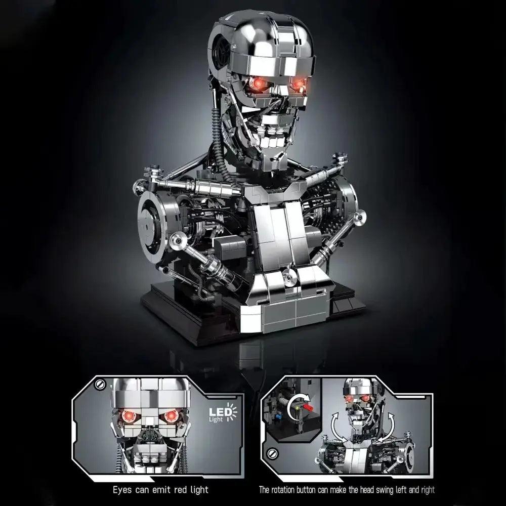  Mecha Skull Robot Building Blocks Desk Ornament Durable -  ToylandEU™