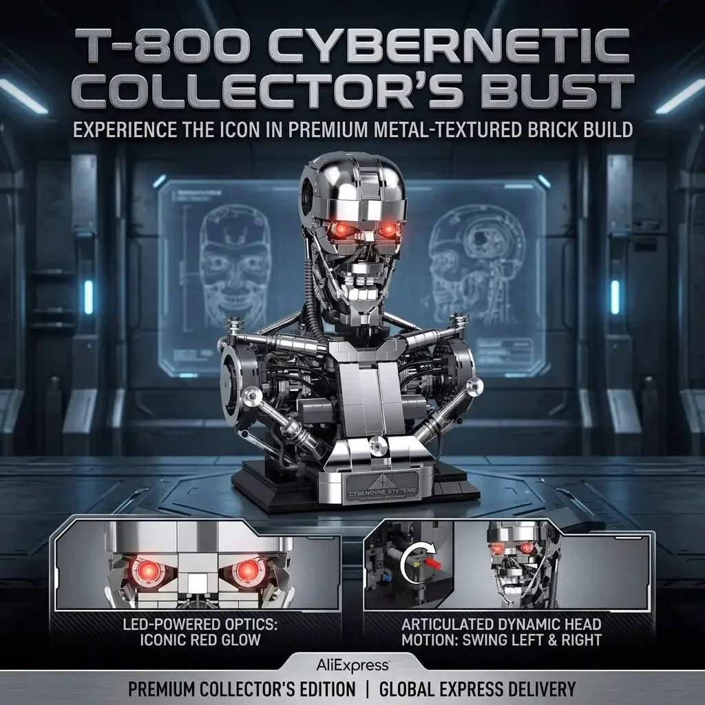  Mecha Skull Robot Building Blocks Desk Ornament Durable -  ToylandEU™