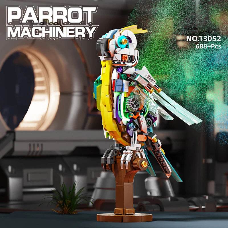 Mechanical Animal Building Blocks Parrot Eagle Whale Beetle Model Bricks With Light Display Kids Toys Gifts - ToylandEU